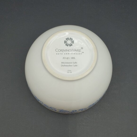 Corningware Blue Cornflower 60th Anniversary 1 Qt Mixing Bowl Serving Bowl - Picture 8 of 11
